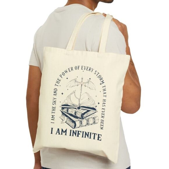 Fourth Wing Rebecca Yarros “I Am Infinite” Tote Bag - Picture 5 of 6